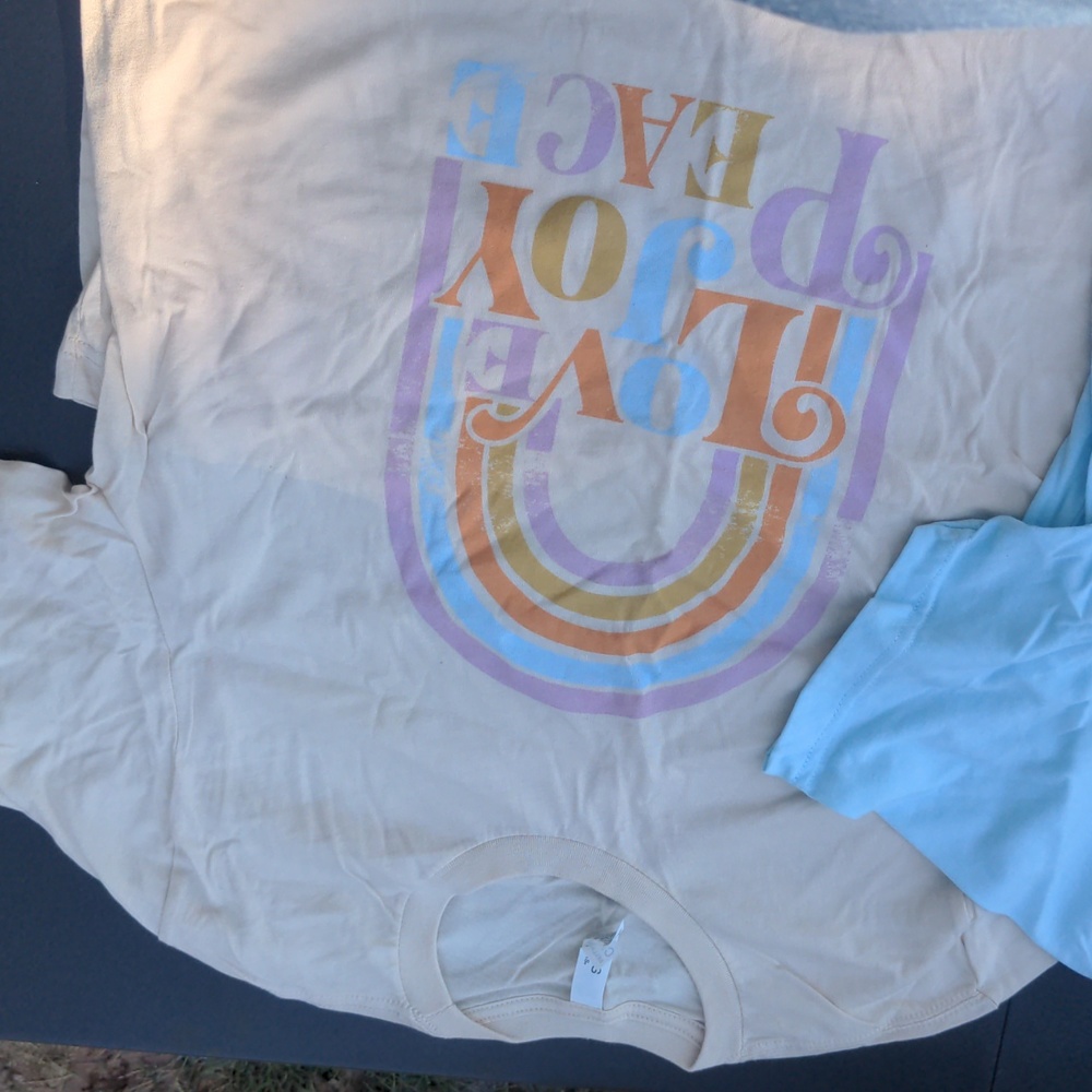 2 brand new Women's Christian tshirts, size large